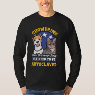 Duschen wird heute reichen Spaß Funny Cat & T-Shirt