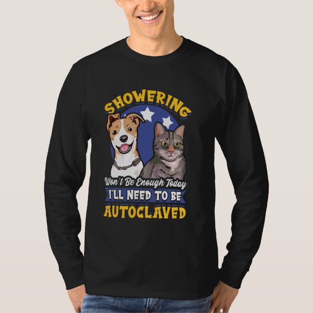 Duschen wird heute reichen Spaß Funny Cat & T-Shirt (Vorderseite)