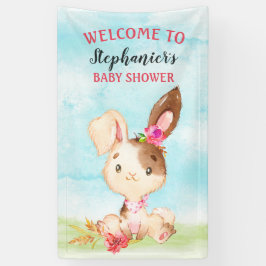 Duschfarm für Wasserfarben Girl Bunny Baby Banner