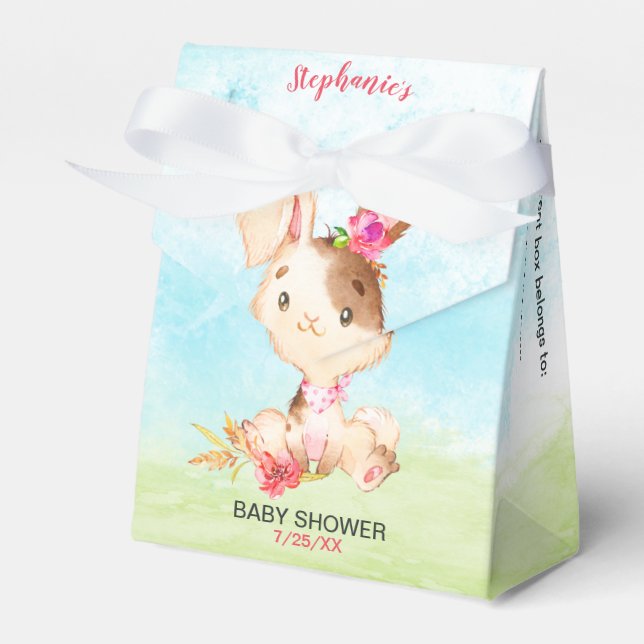 Duschfarm für Wasserfarben Girl Bunny Baby Geschenkschachtel (Vorderseite)