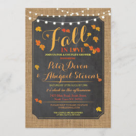 Duschkabine für Paare fällt in Liebe Herbst Einlad Einladung