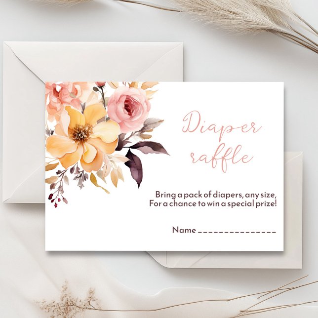 Duschkarte für Mädchen in Rosa Begleitkarte (Blush pink and peach peonies watercolor girl baby shower invitation )