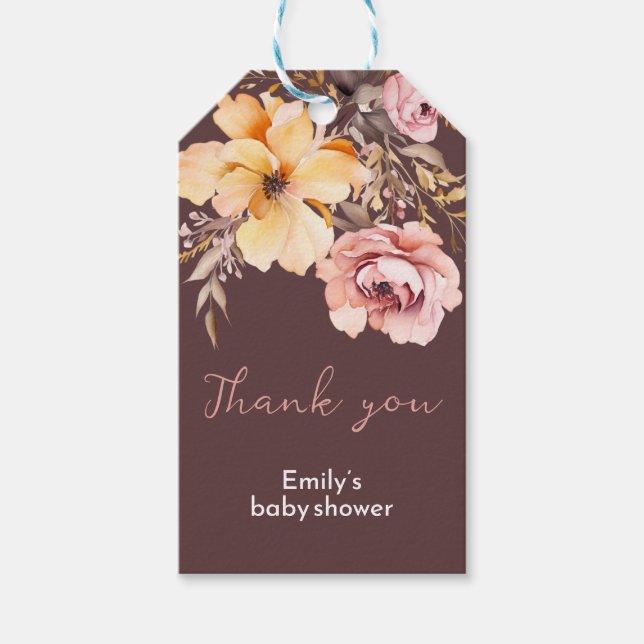 Duschkarte für Mädchen in Rosa Geschenkanhänger (Vorderseite)