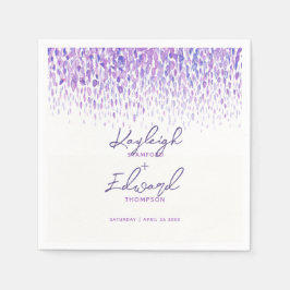 Duschkaskade lila mauve Art Hochzeit Serviette