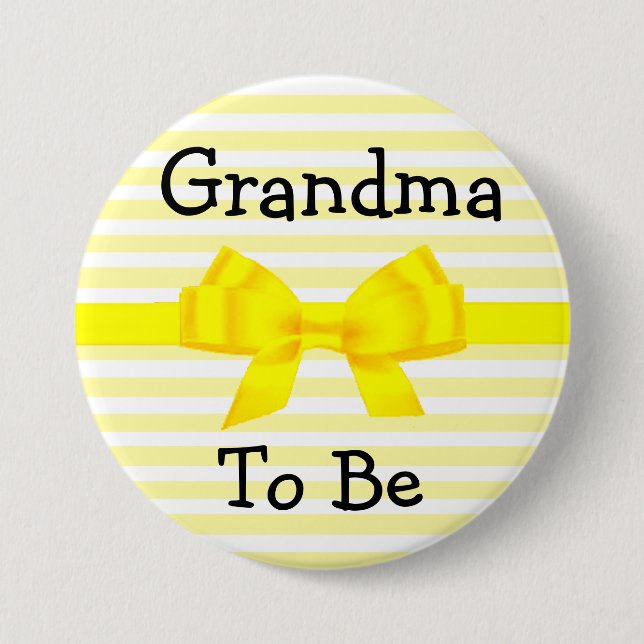 Duschknopf Oma to gelb und weiß Button (Vorderseite)