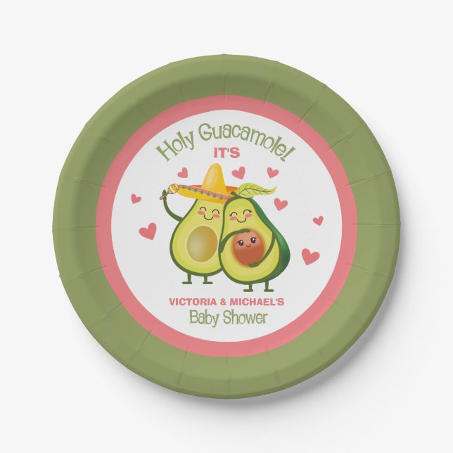 Duschpapierplatte des Holy Guacamole Avocado Pappteller (Vorderseite)