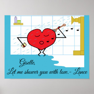 Duschströmung Liebe Poster