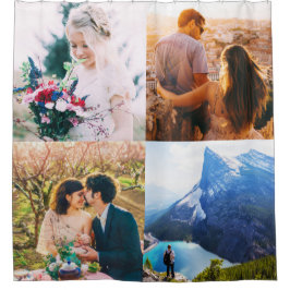 Duschvorhang 4 Foto Edge Print