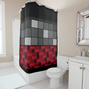 Duschvorhang Abstrakte Patchwork-Steppdecke