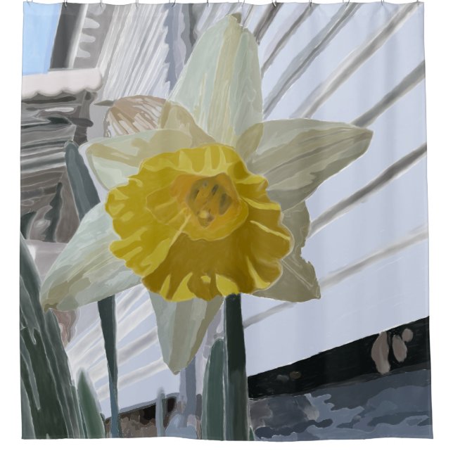 Duschvorhang aus Daffodien (Vorderseite)