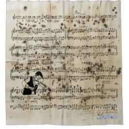 Duschvorhang aus Geigenblatt