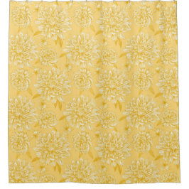 Duschvorhang aus gelben Blumen