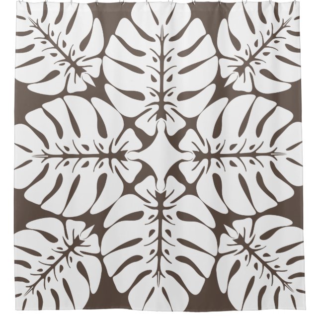 Duschvorhang aus hawaiianischem Steppholz (Vorderseite)