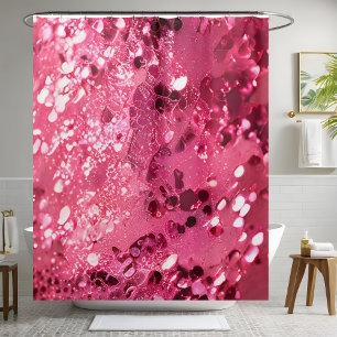 Duschvorhang aus Lush Pink Sequin