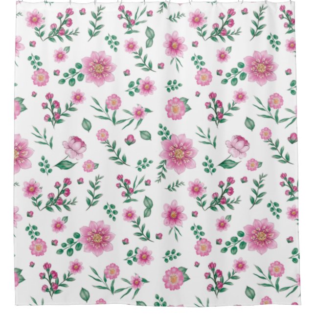 Duschvorhang aus Rosen (Vorderseite)