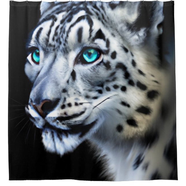 Duschvorhang aus Snow Leopard (Vorderseite)