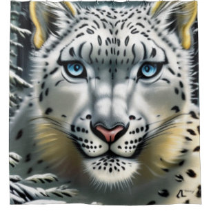 Duschvorhang aus Snow Leopard