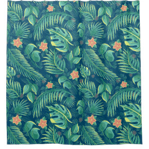 Duschvorhang aus tropischem Foliage