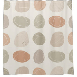 Duschvorhang aus weichem Kies - Minimale Wellness-