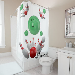 Duschvorhang Bowling