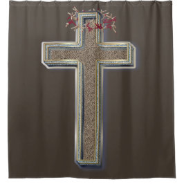 Duschvorhang brauner Hintergrund