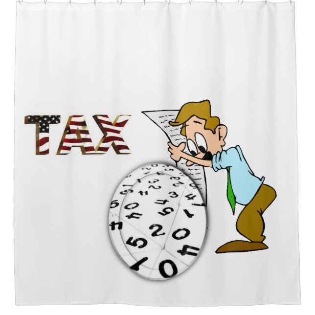 Duschvorhang Buchhalter (Vorderseite)