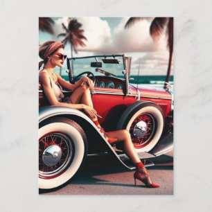 Duschvorhang Classic Auto Postkarte