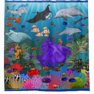 Duschvorhang des Ocean Life