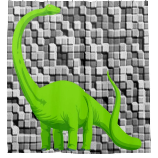 Duschvorhang Dinosaurier (Vorderseite)