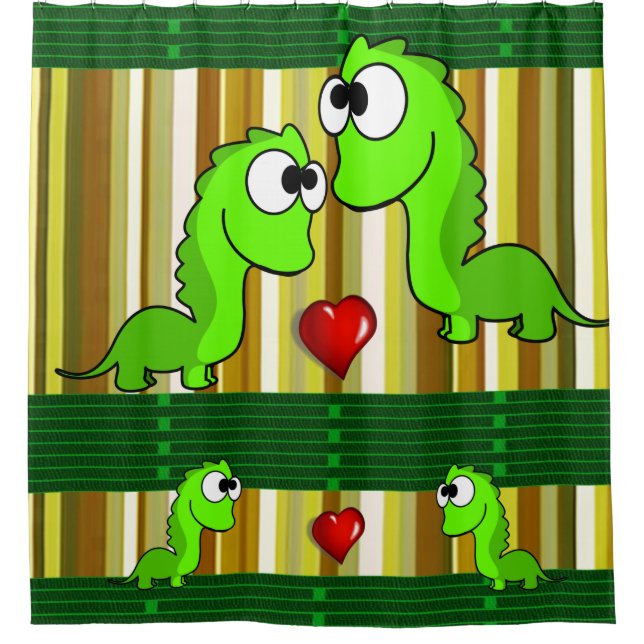Duschvorhang-Dinosaurier Duschvorhang (Vorderseite)