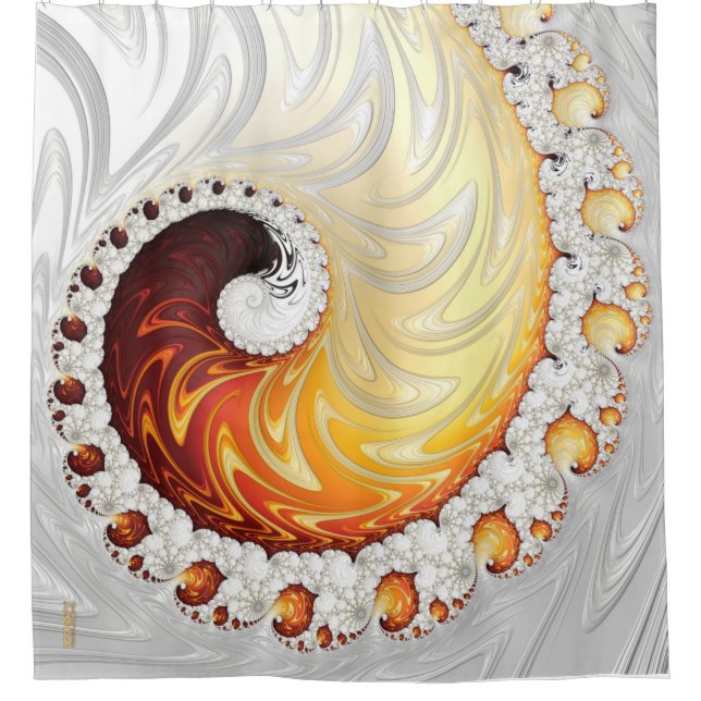 Duschvorhang - F871 "Fire Snow Sky" (Vorderseite)