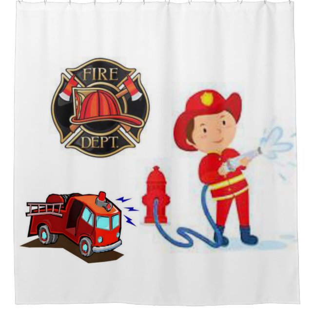 Duschvorhang Fireman (Vorderseite)