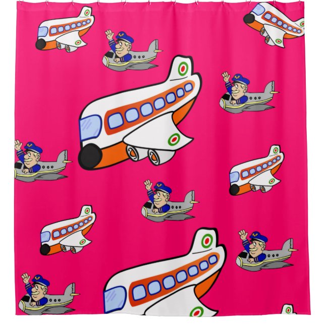 Duschvorhang-Flugzeug Duschvorhang (Vorderseite)