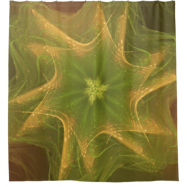 Duschvorhang Fraktal Light Green Palette (Vorderseite)