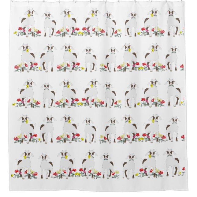Duschvorhang für Eared Goats (Vorderseite)