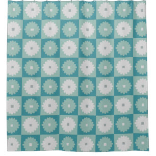 Duschvorhang für moderne geometrische Blume Mitte
