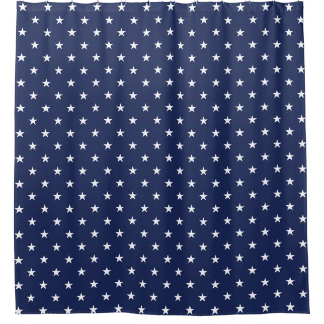 Duschvorhang für Navy Large Stars (Vorderseite)