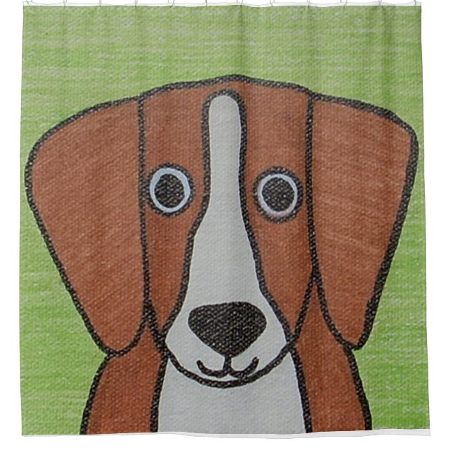 Duschvorhang für niedliche Beagle (Vorderseite)