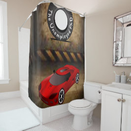 Duschvorhang für rote Autos
