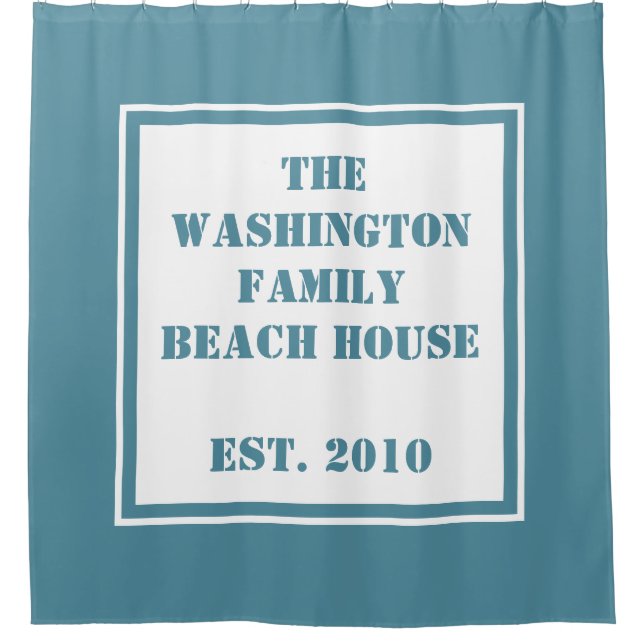 Duschvorhang für Text und Farbe im Beach House (Vorderseite)