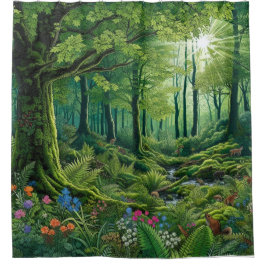 Duschvorhang für verzauberte Wälder