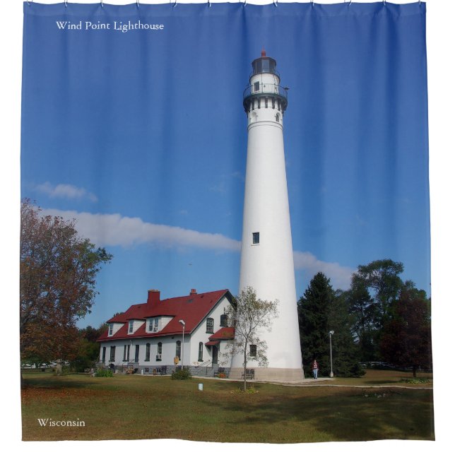Duschvorhang für Wind Point Lighthouse (Vorderseite)