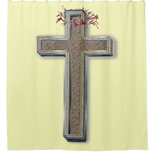 Duschvorhang gelb Hintergrund (Vorderseite)