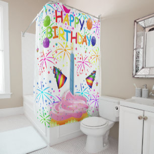 Duschvorhang glücklich Geburtstag
