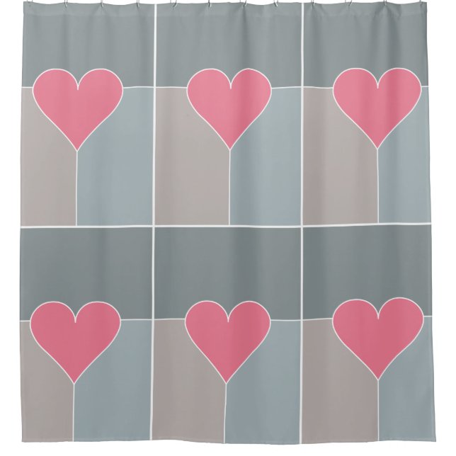 Duschvorhang im Herzen Pattern (Vorderseite)