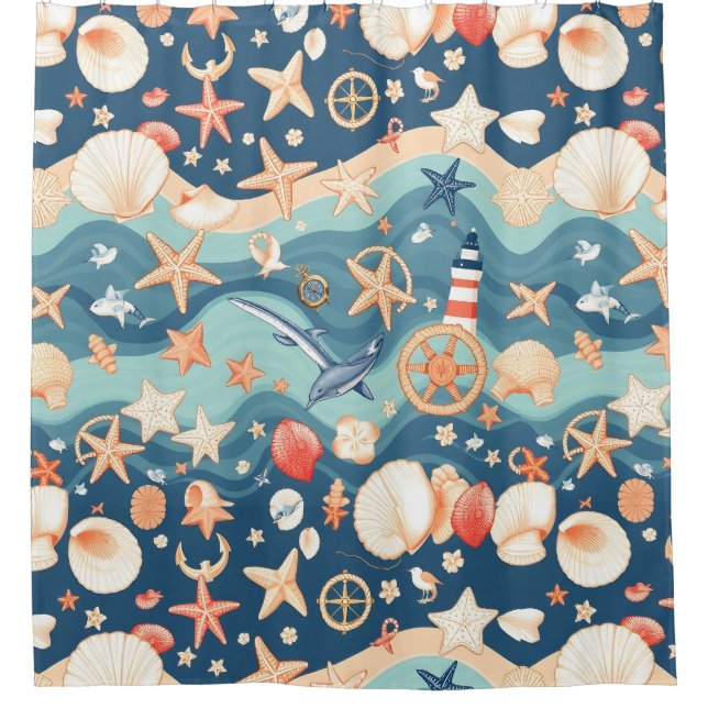 Duschvorhang im tropischen Ozean (Vorderseite)