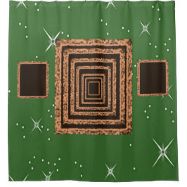 Duschvorhang in grüner Orange