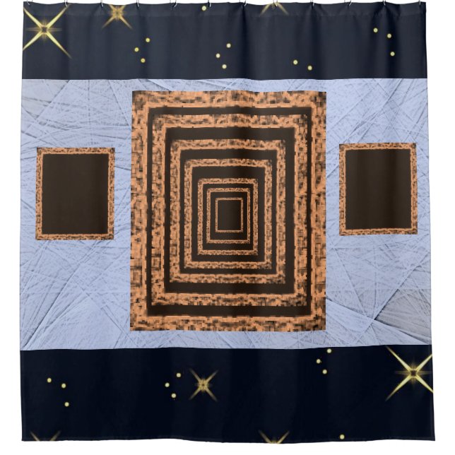 Duschvorhang in orange (Vorderseite)