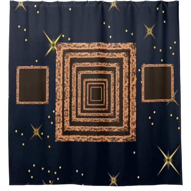 Duschvorhang in orange (Vorderseite)