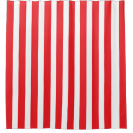 Duschvorhang in Rot und Weiß